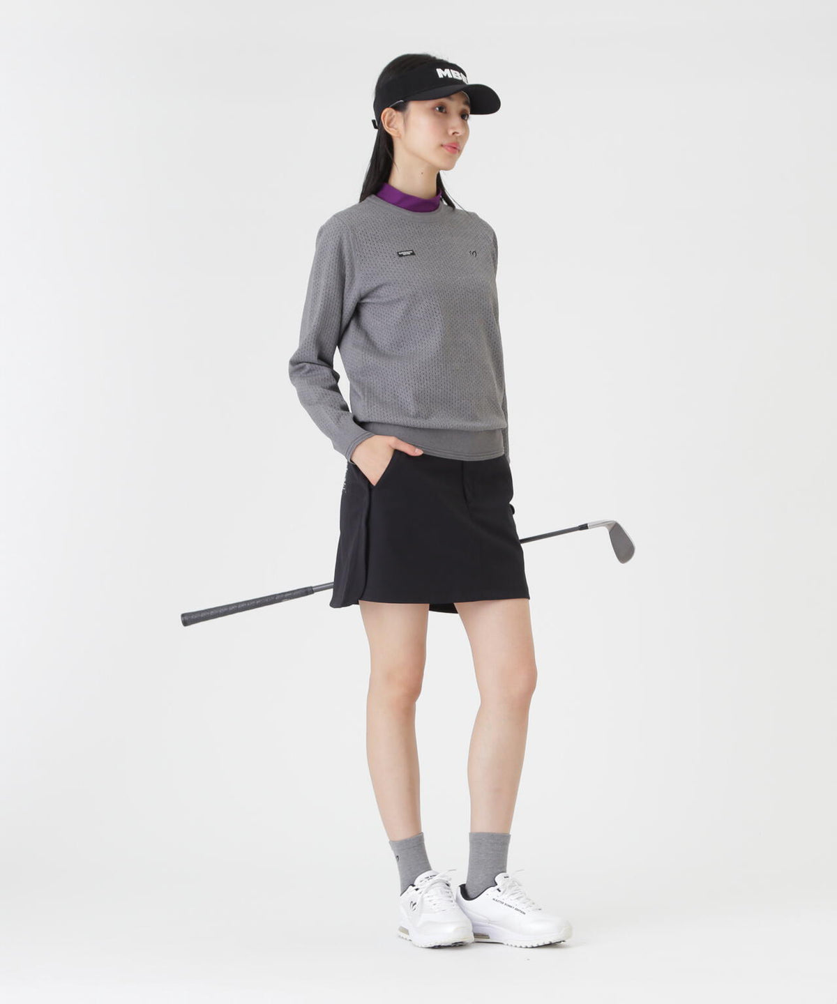 ウールライク接結へリンボンスカート (WOMENS)