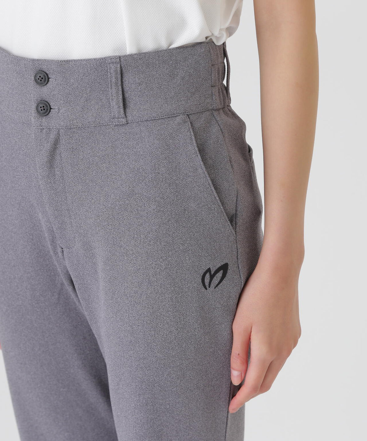 ウールライク接結へリンボンパンツ (WOMENS)