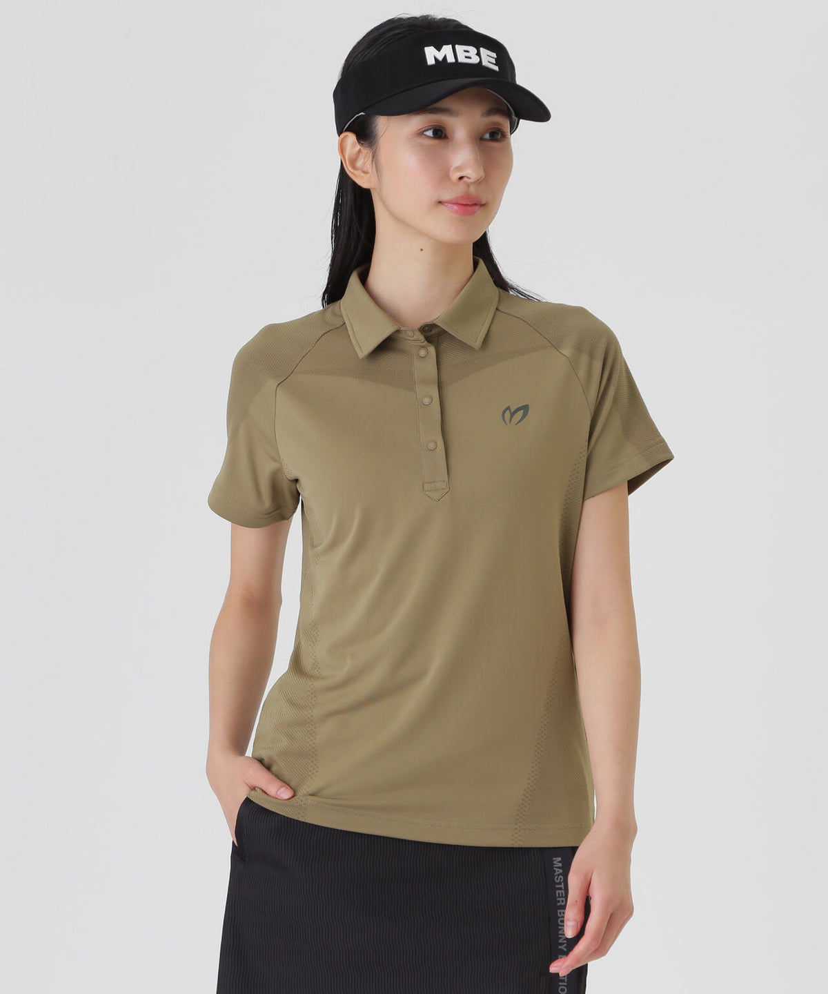 コンピュータージャガード半袖ポロシャツ (WOMENS)