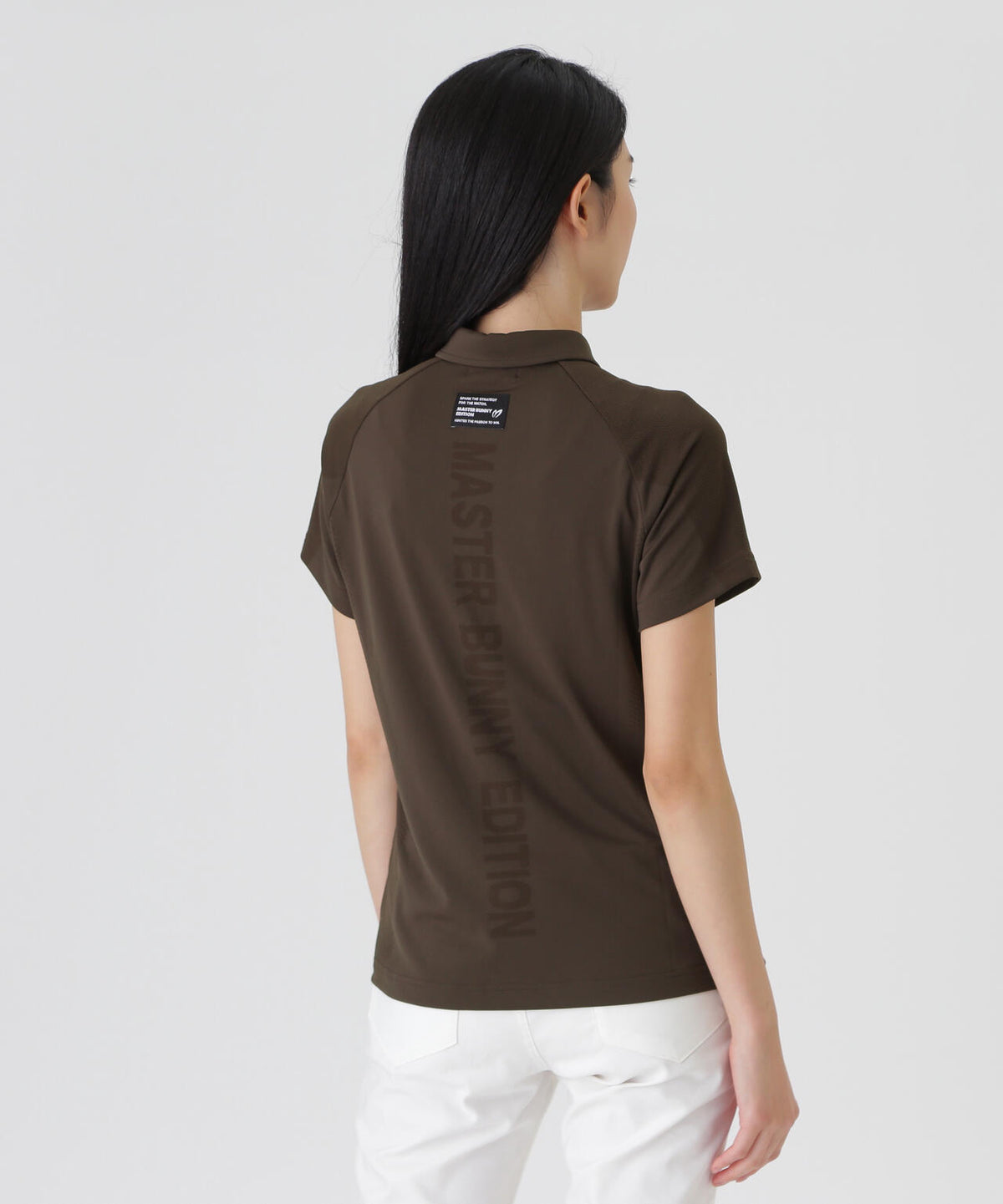 コンピュータージャガード半袖ポロシャツ (WOMENS)