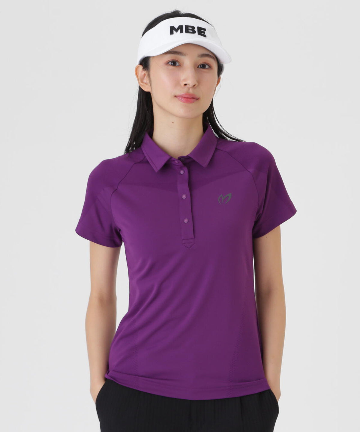 コンピュータージャガード半袖ポロシャツ (WOMENS)