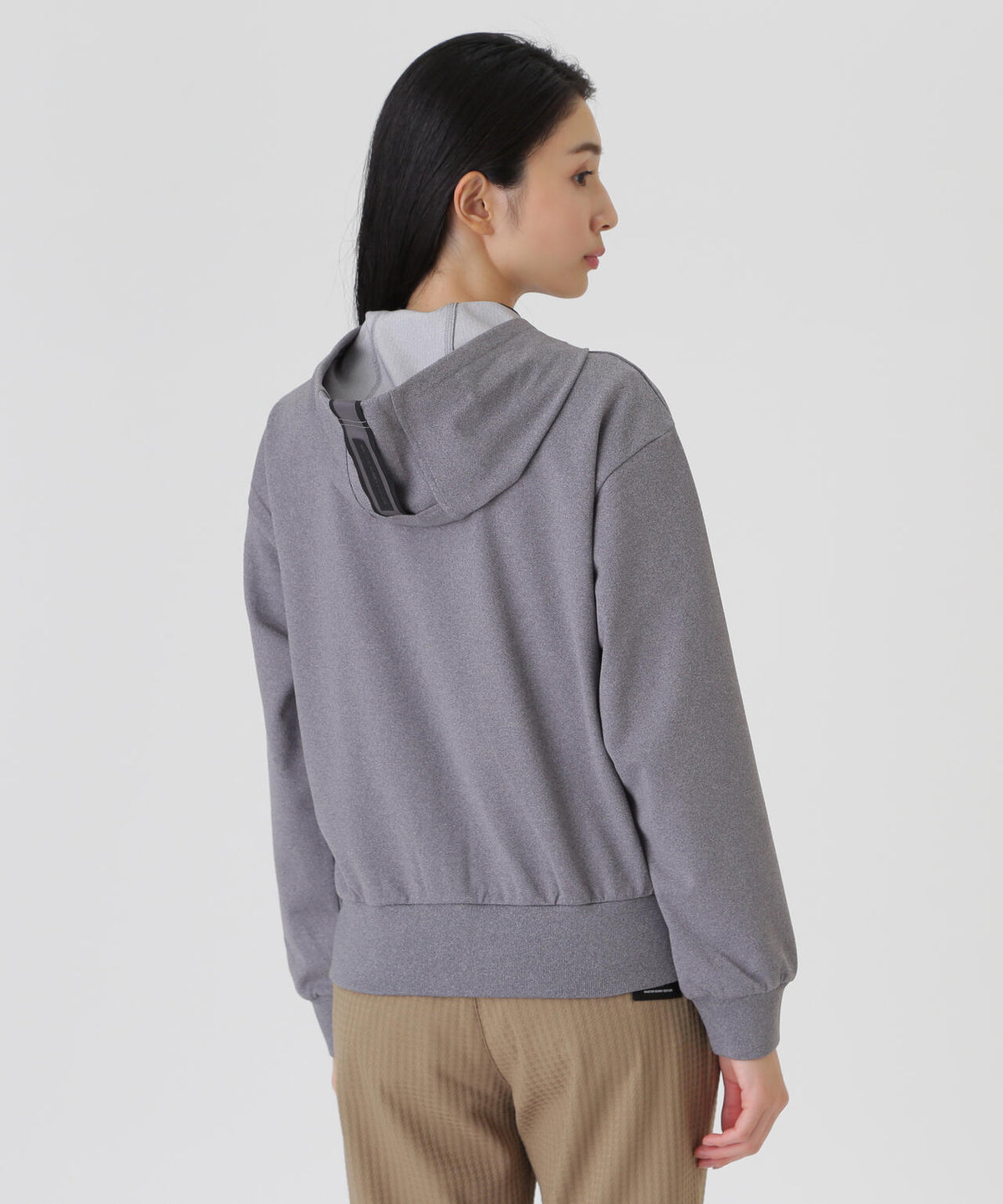 ウールライク接結へリンボンフルジップフーディ (WOMENS)