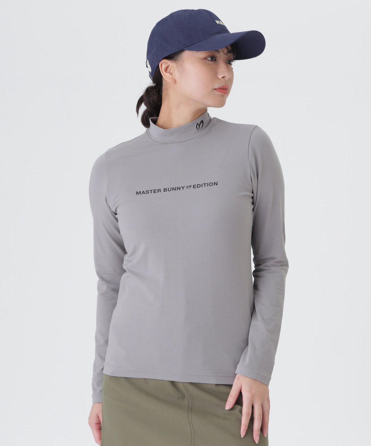 スーピマベア天長袖ハイネックカットソー (WOMENS)