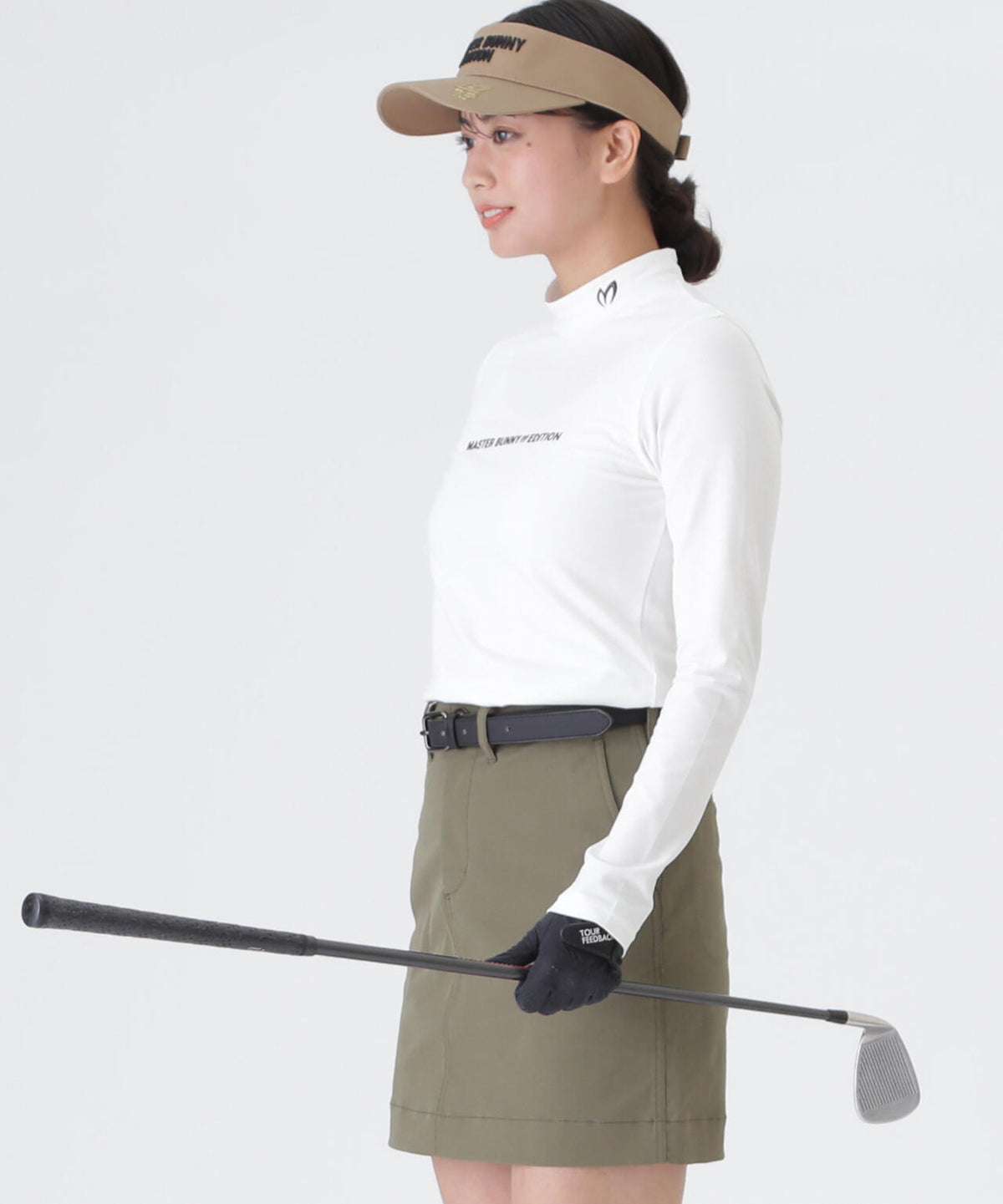 スーピマベア天長袖ハイネックカットソー (WOMENS)