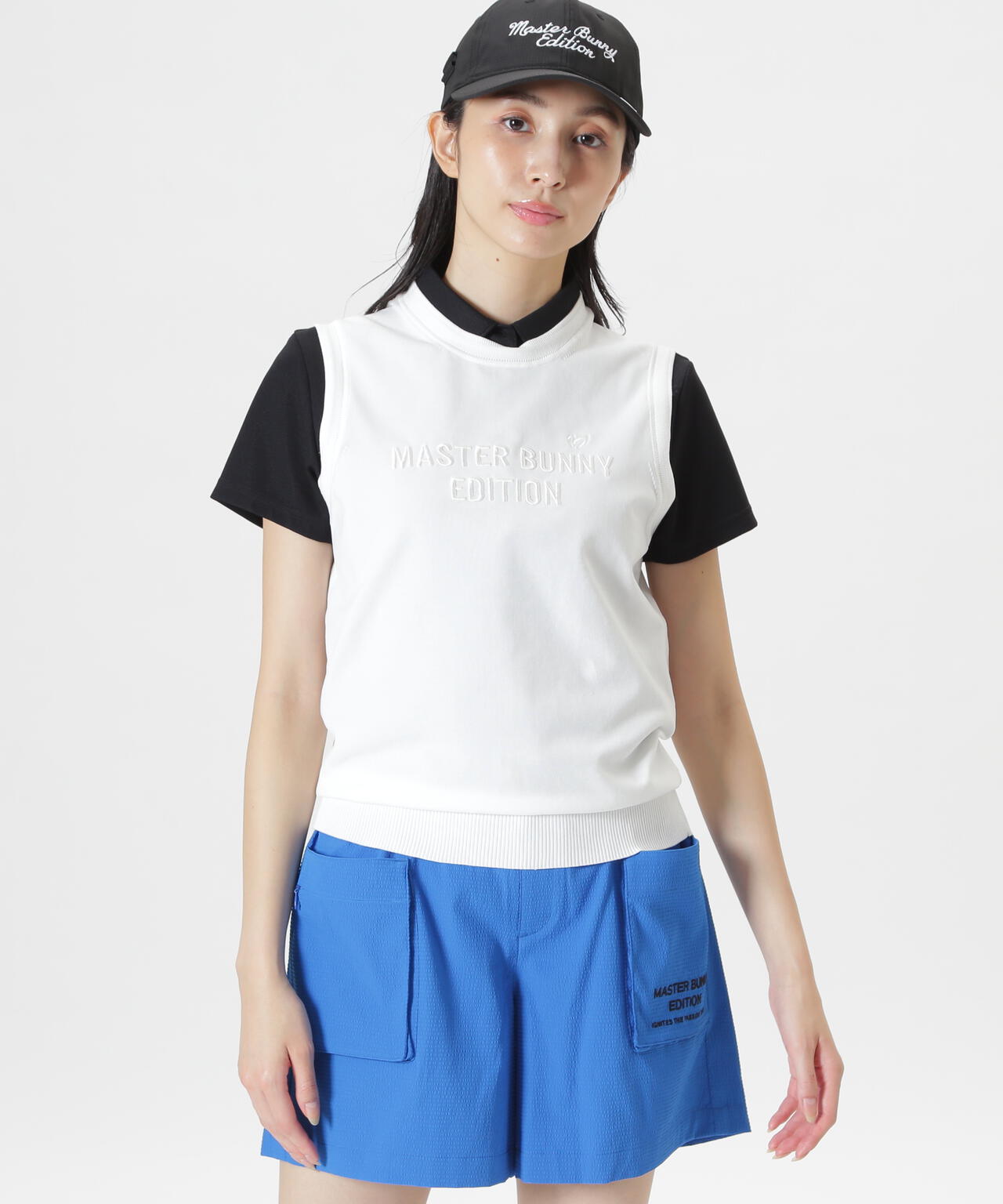 クルーネックニットベスト (WOMENS)