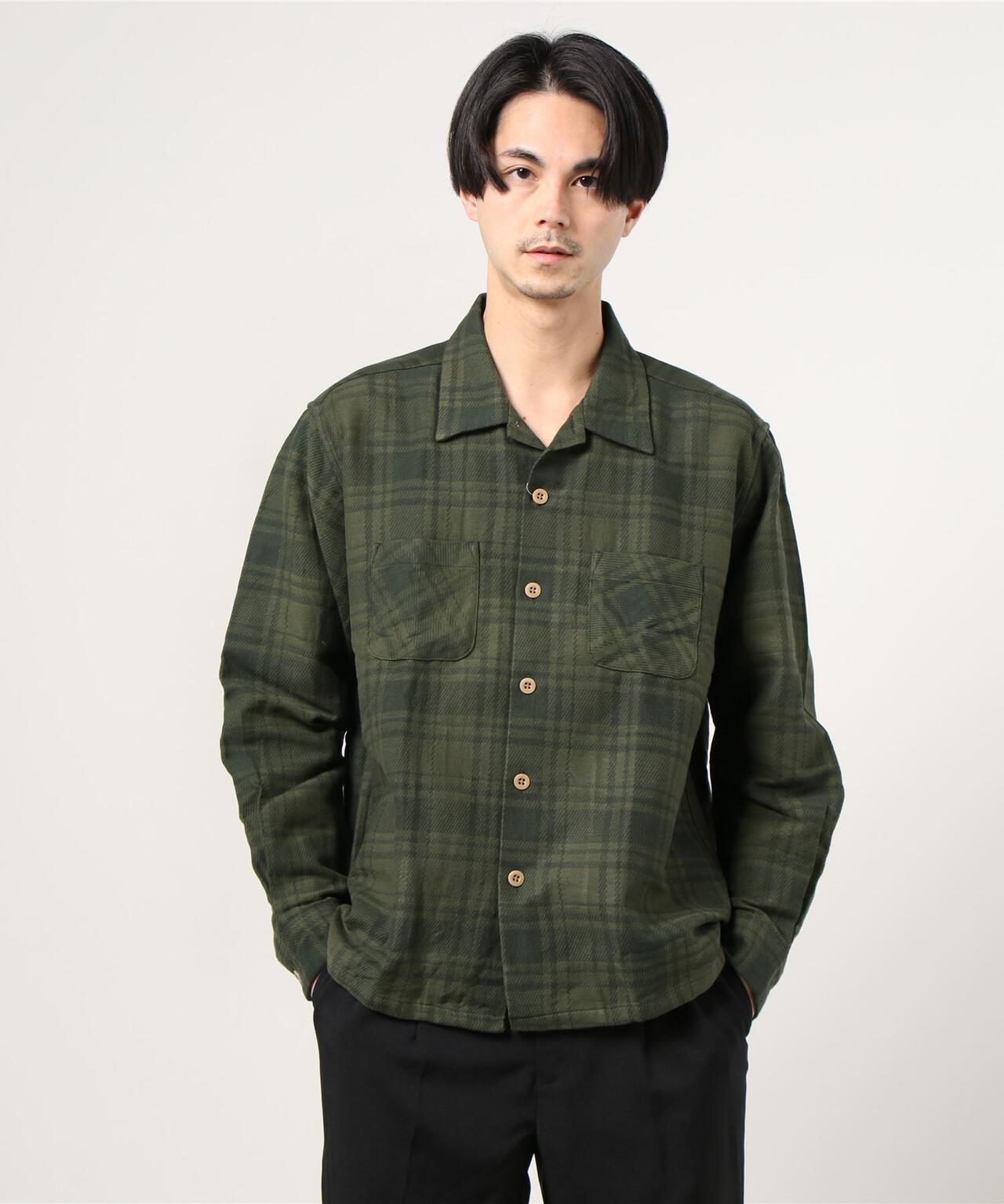 MANASTASH/マナスタッシュ  DOBBY  OPEN COLLAR SHIRT