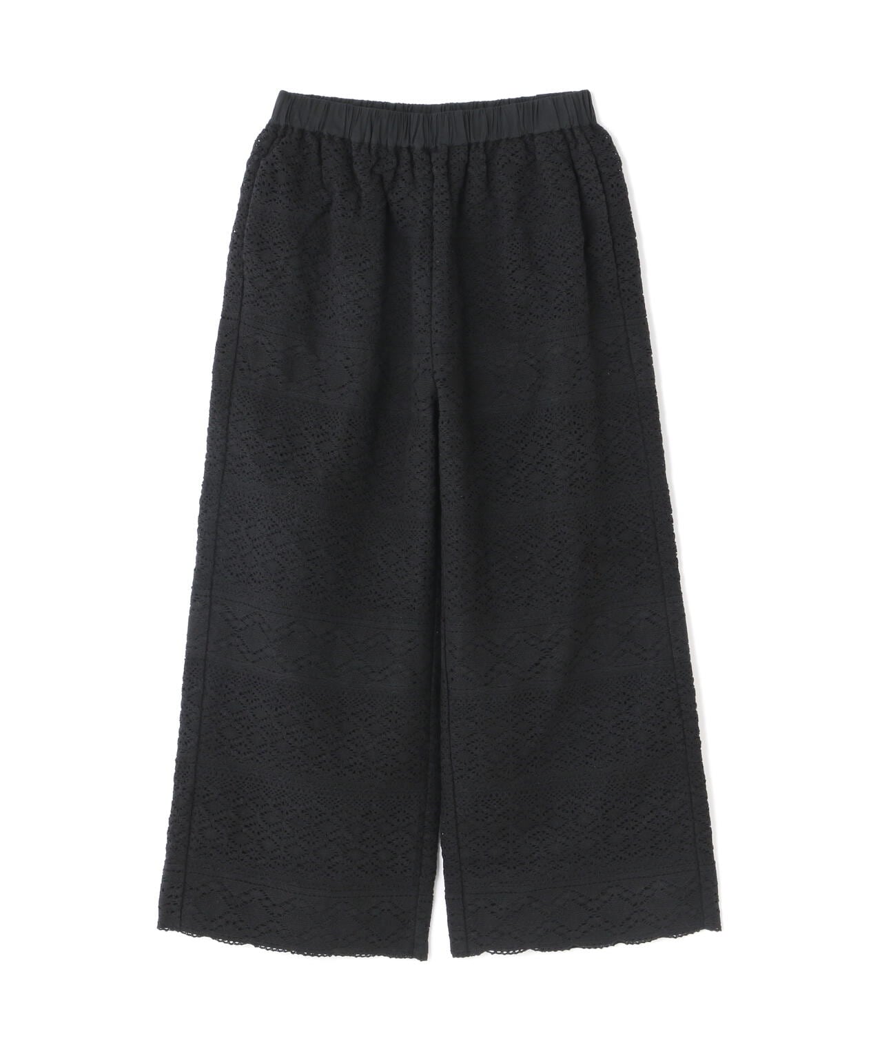 B omnivore/ビーオムニボー  コットンレースワイドパンツ