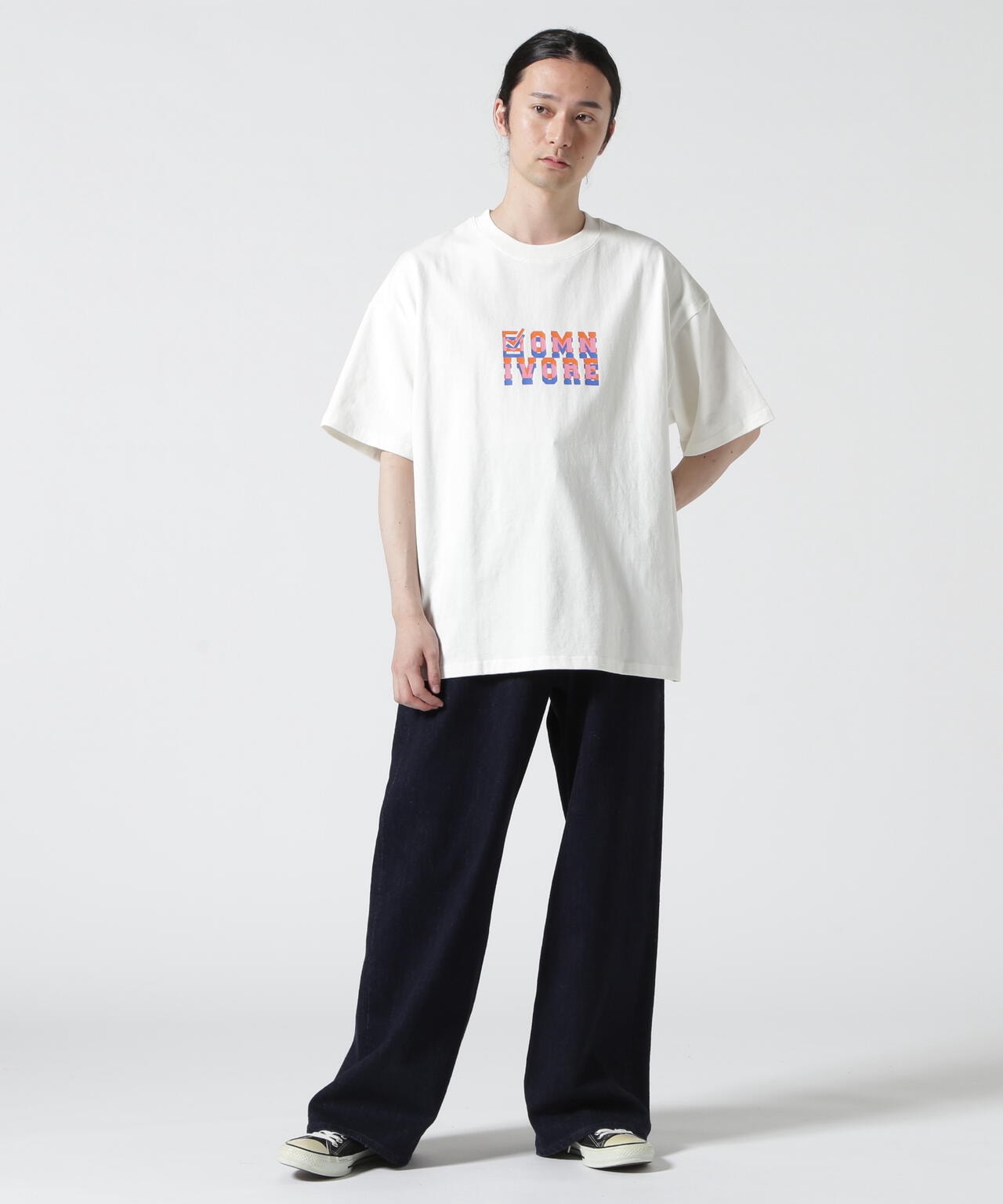 B omnivore/ビーオムニボー NUMBER S/S TEE