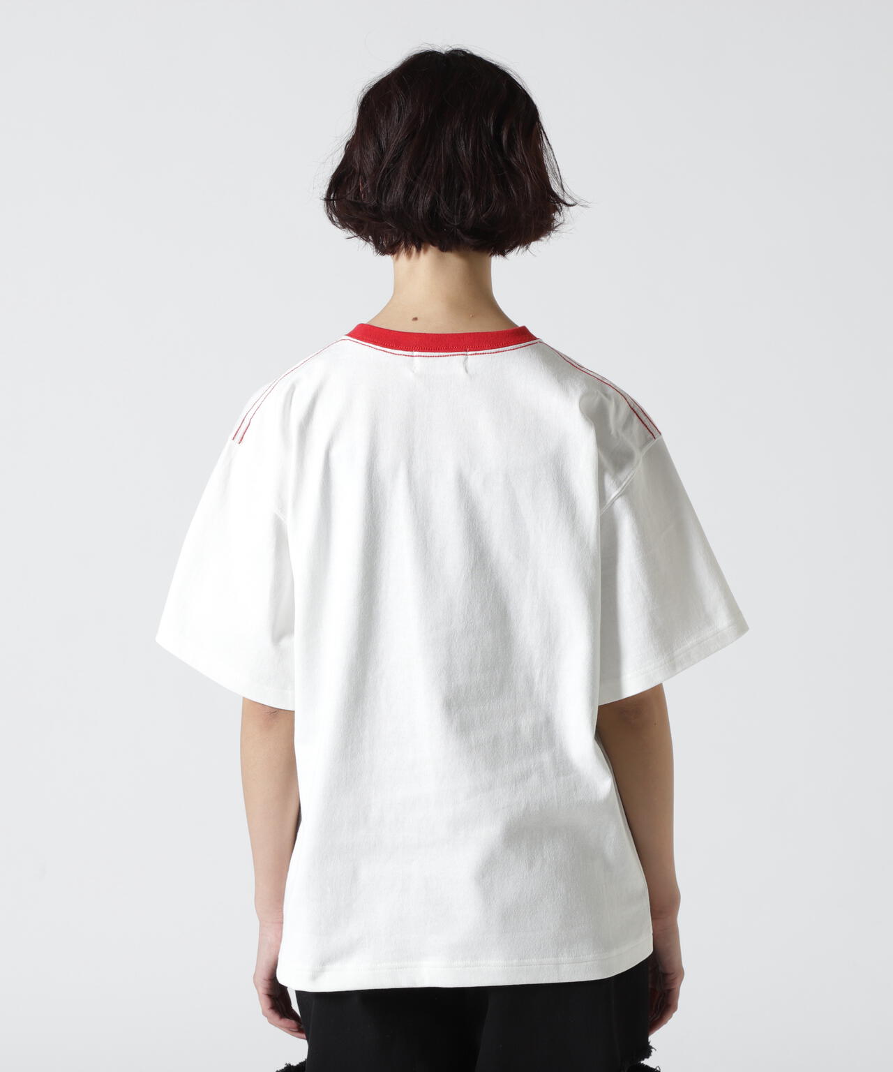 SOGLIA/ソリア OPEN END SOLID TEE リンガーティー