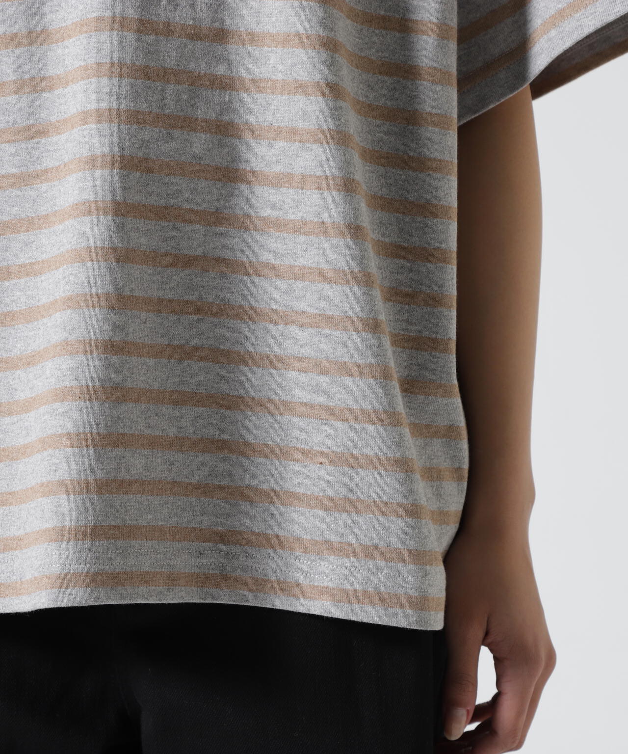 SOGLIA/ソリア　OPEN END BORDER TEE リンガーボーダーＴ