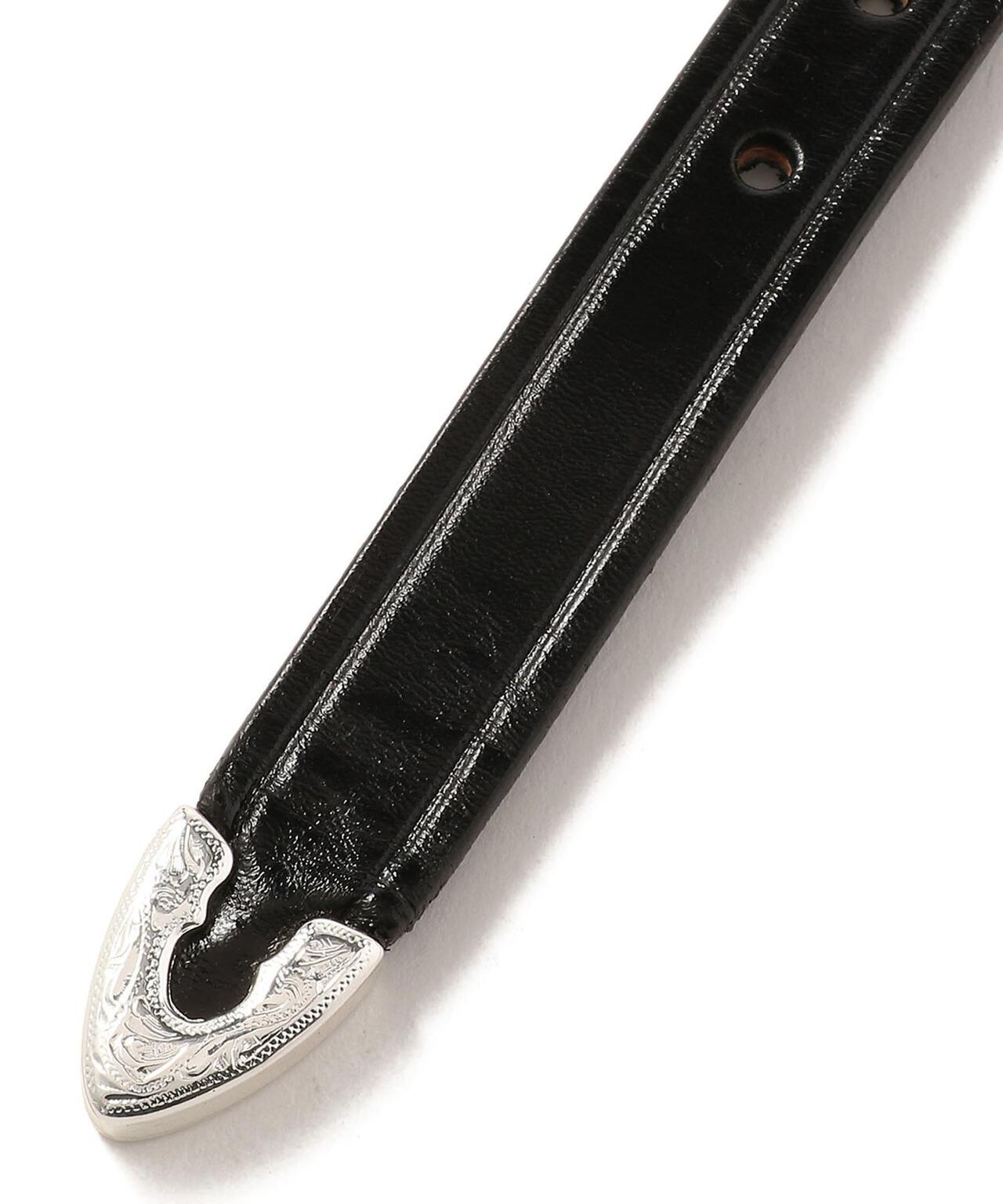 TORY LEATHER　3/4 inch 3-Piece Silver Buckle Set Belt