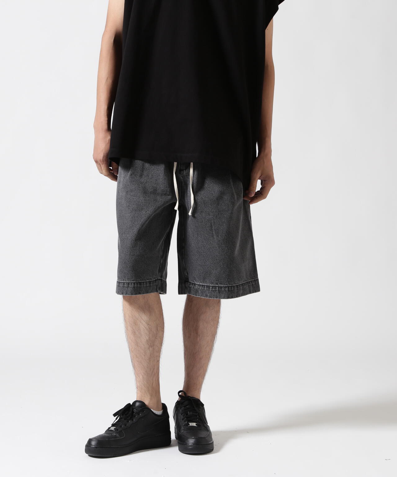 B omnivore/ビーオムニボー　DENIM WIDE SHORTS デニムワイドショーツ
