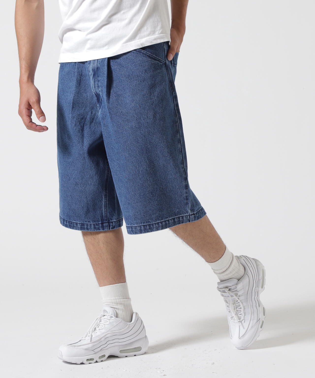 B omnivore/ビーオムニボー　DENIM BELT SHORTS デニムベルトショーツ