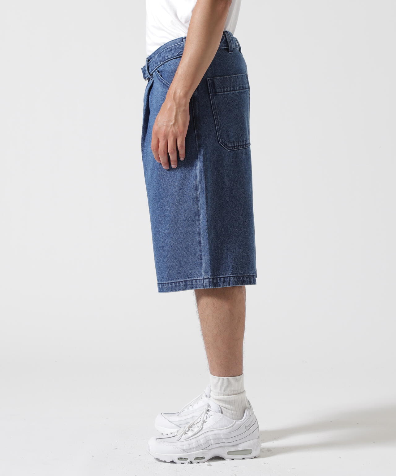 B omnivore/ビーオムニボー　DENIM BELT SHORTS デニムベルトショーツ