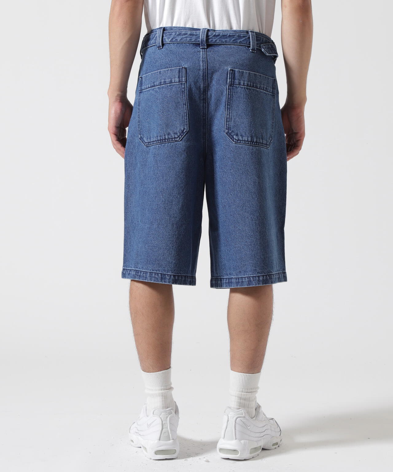 B omnivore/ビーオムニボー　DENIM BELT SHORTS デニムベルトショーツ