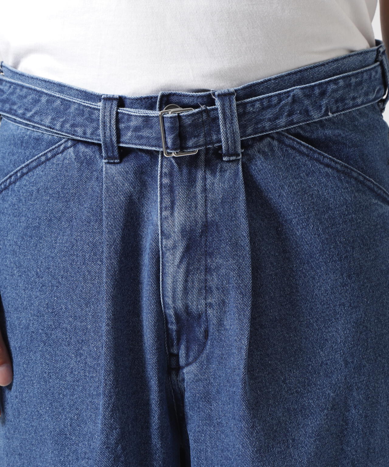 B omnivore/ビーオムニボー　DENIM BELT SHORTS デニムベルトショーツ