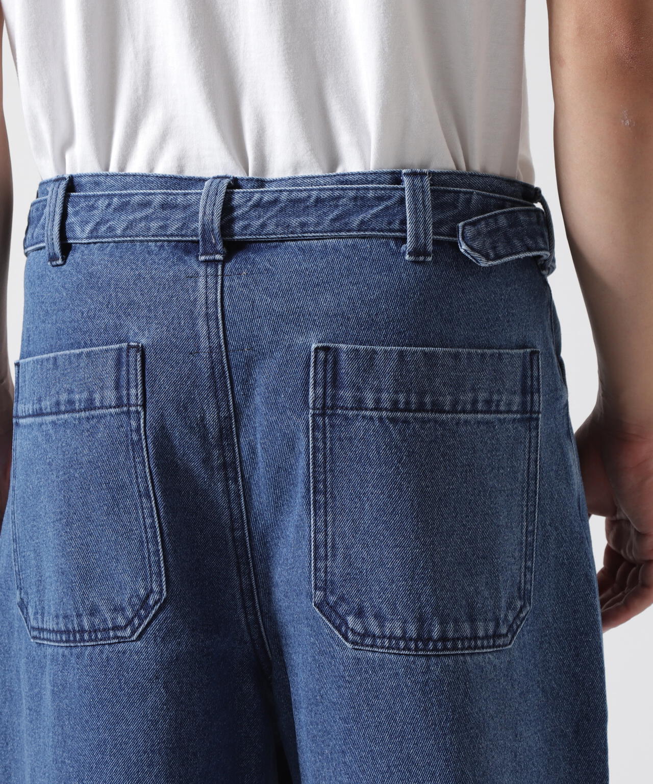 B omnivore/ビーオムニボー　DENIM BELT SHORTS デニムベルトショーツ
