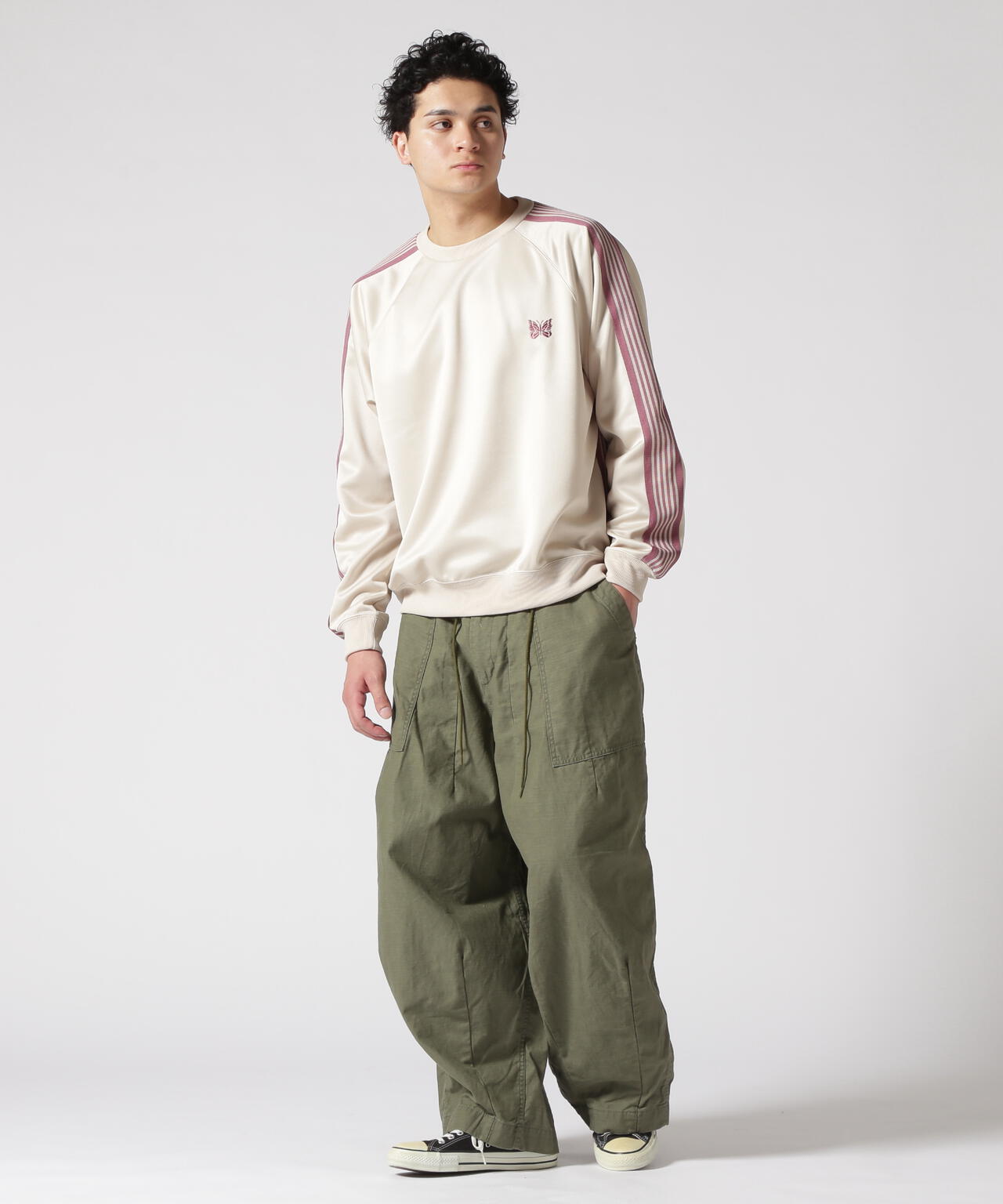 Needles/ニードルズ　Track Crew Neck Sh-Poly Smooth