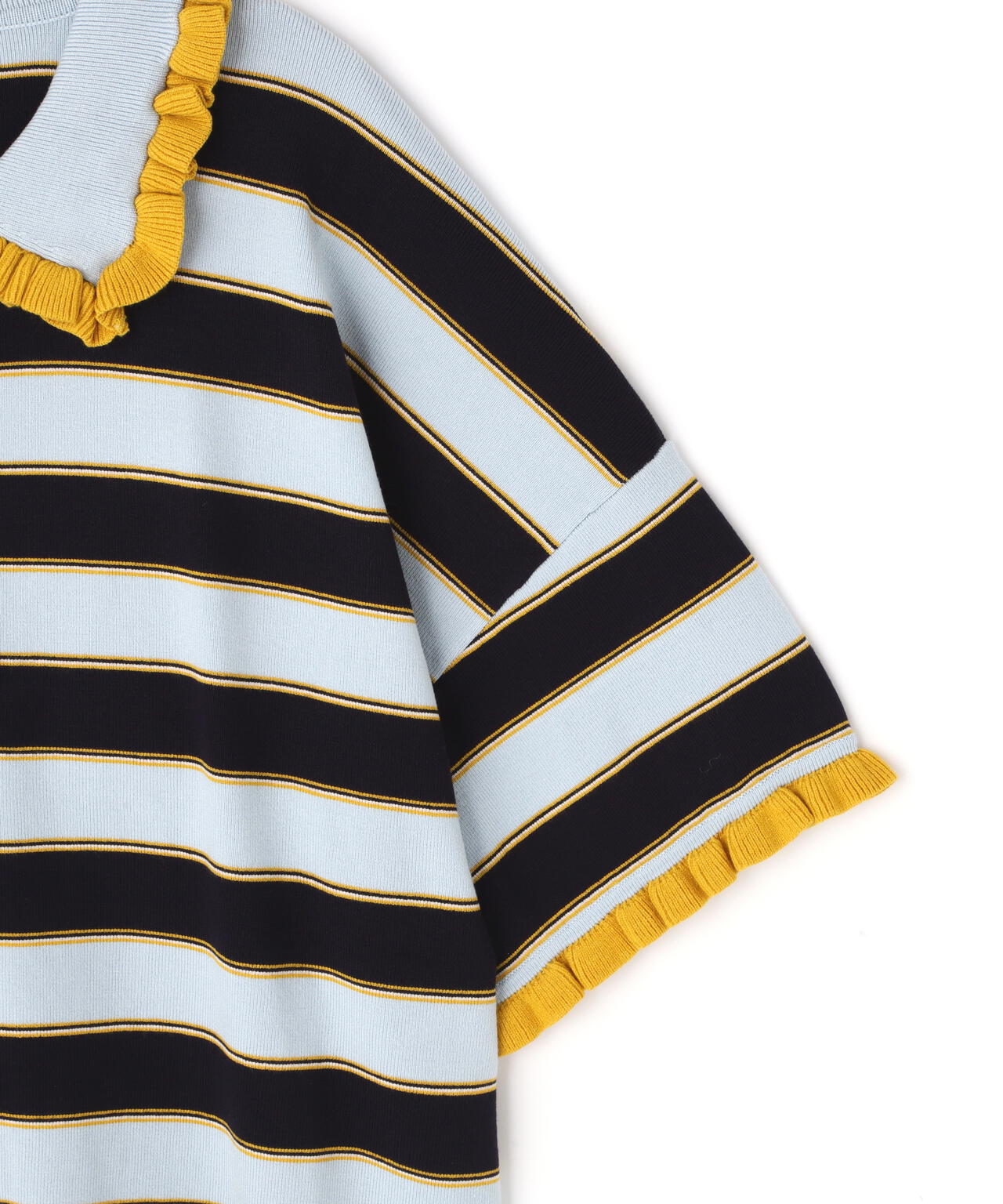RHODOLIRION/ロドリリオン　Frill Polo Sweater フリルポロセーター
