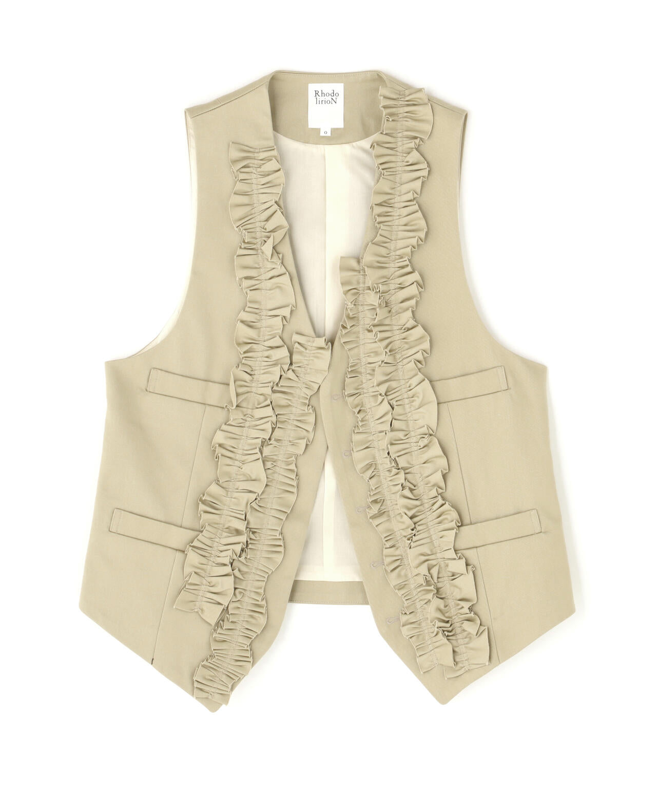 RHODOLIRION/ロドリリオン　Frill Vest - Chino Cloth