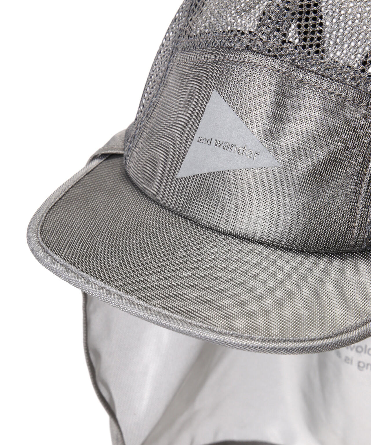 and wander/アンドワンダー　silver mesh cap シルバーメッシュキャップ