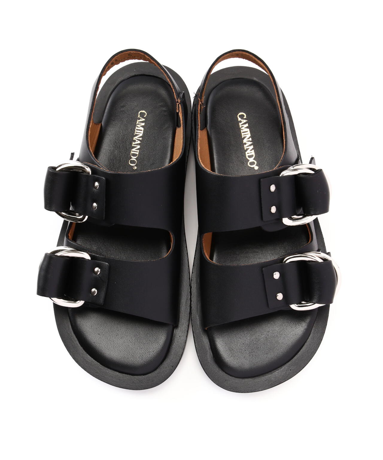 CAMINANDO/カミナンド  DOUBLE RING PLATFORM SANDALS