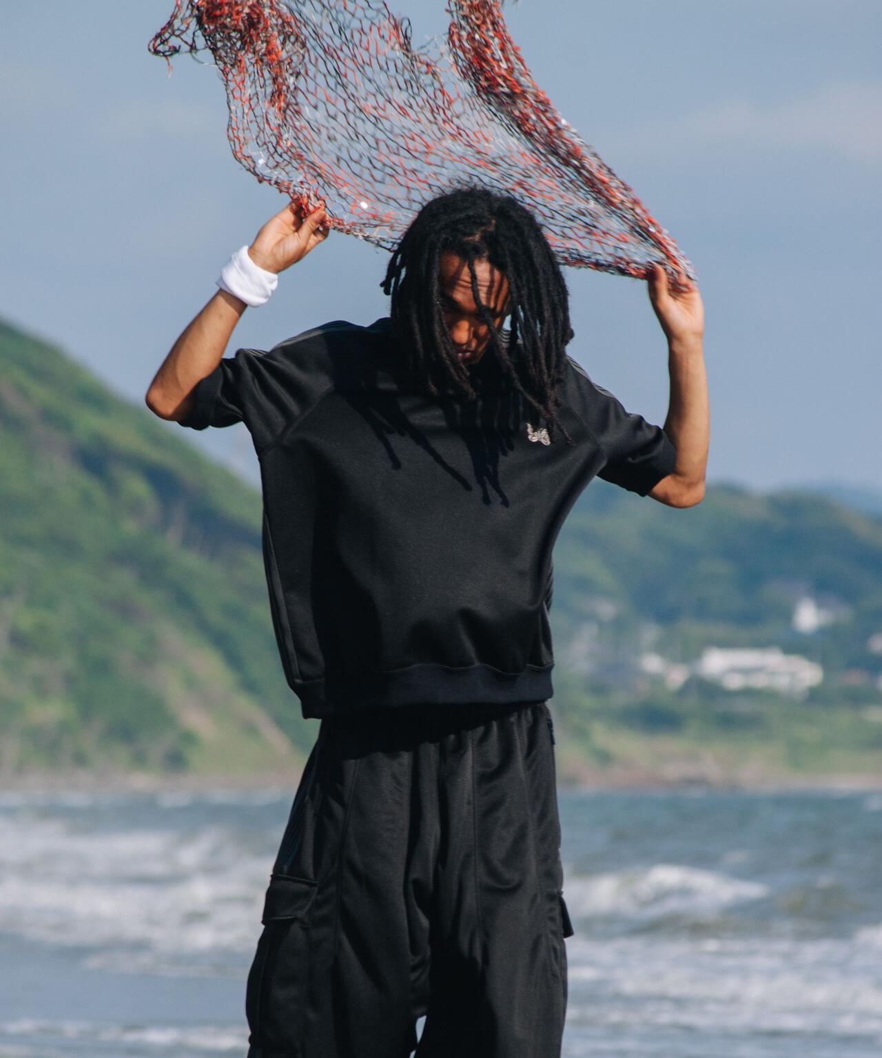 Needles/ニードルズ  別注Track S/S Crew Neck Shirt-Poly Smooth