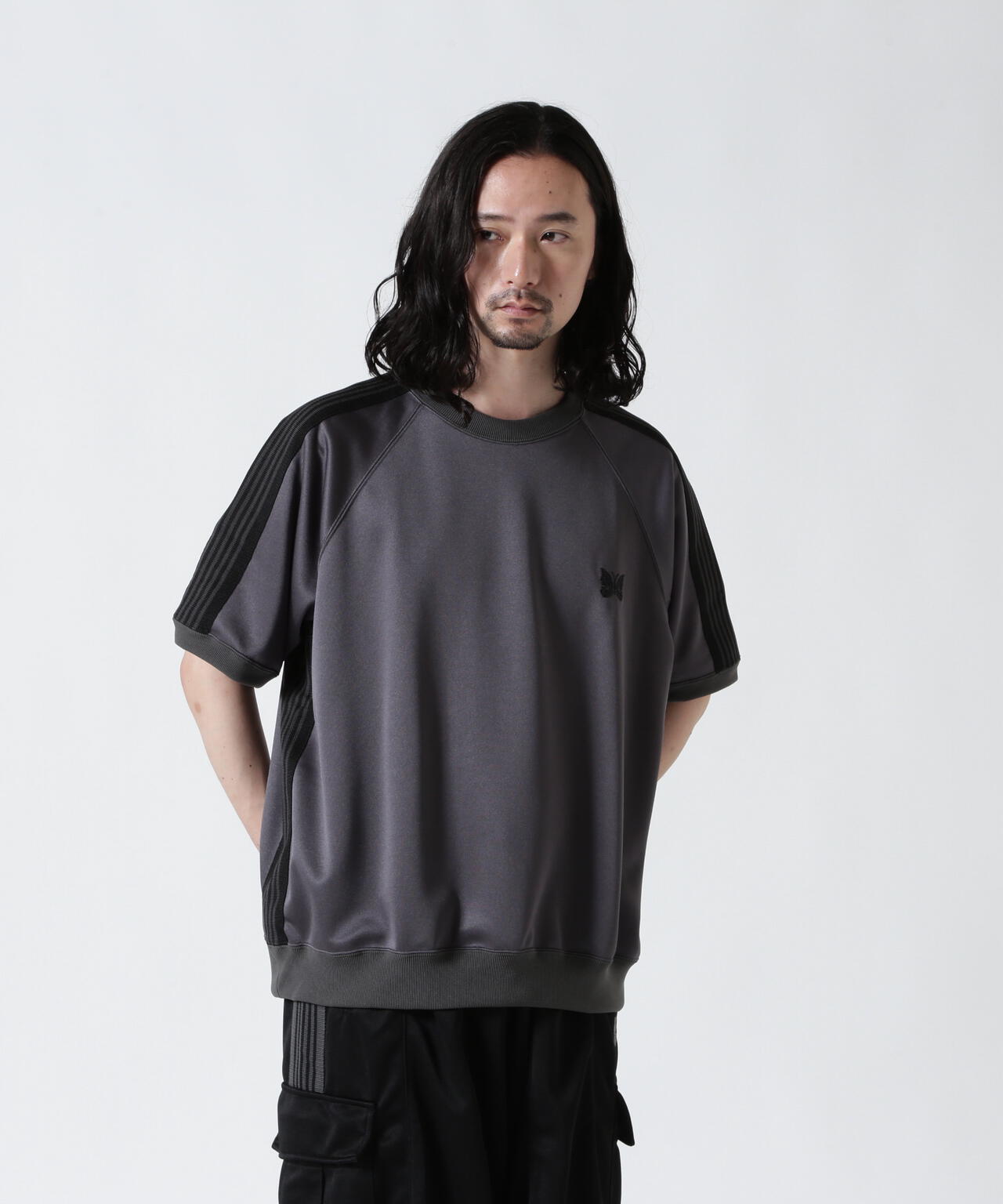 Needles/ニードルズ  別注Track S/S Crew Neck Shirt-Poly Smooth