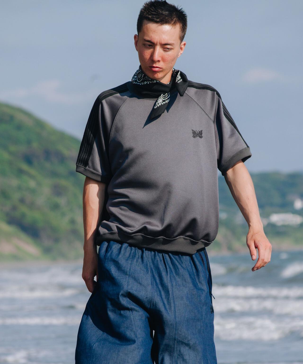 Needles/ニードルズ  別注Track S/S Crew Neck Shirt-Poly Smooth