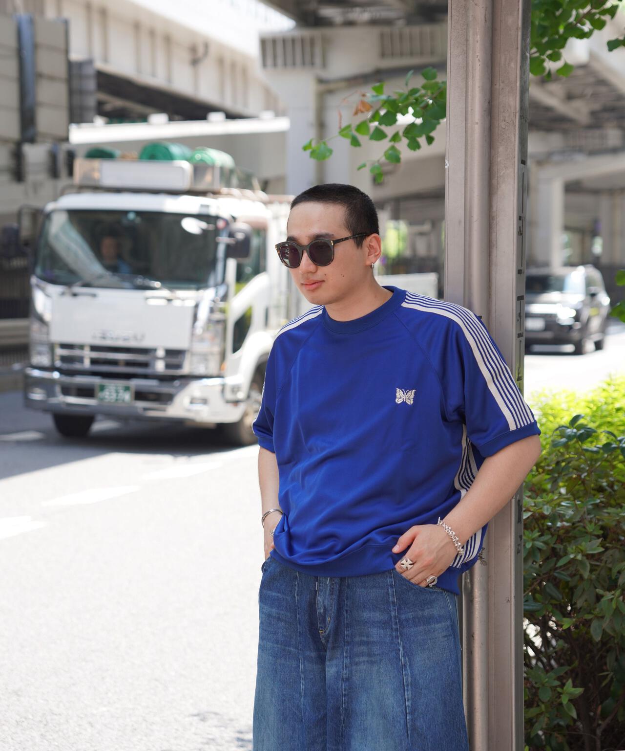 Needles/ニードルズ  別注Track S/S Crew Neck Shirt-Poly Smooth