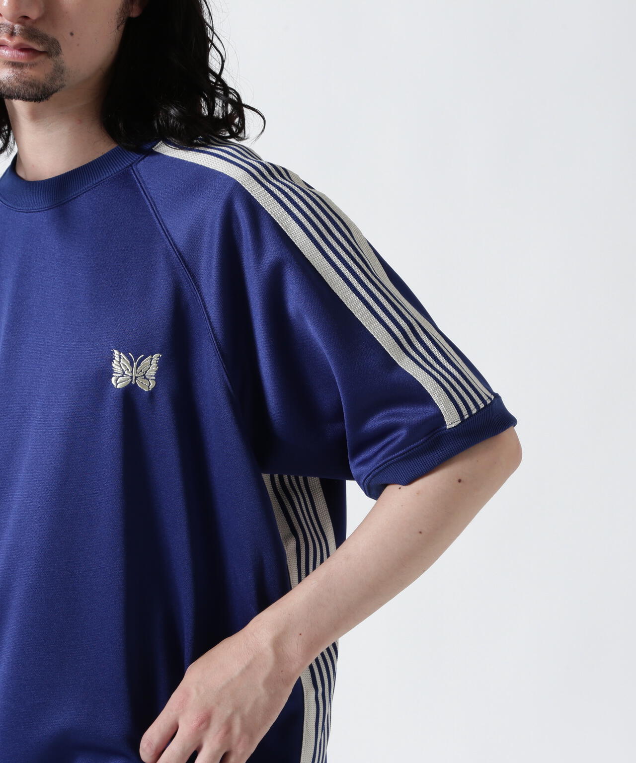 Needles/ニードルズ  別注Track S/S Crew Neck Shirt-Poly Smooth