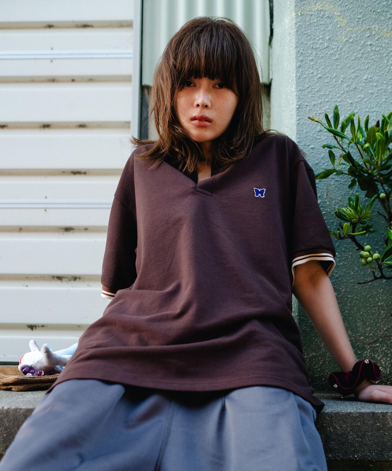 Needles/ニードルズ  別注Shawl Collar S/S Polo - Cotton Pique