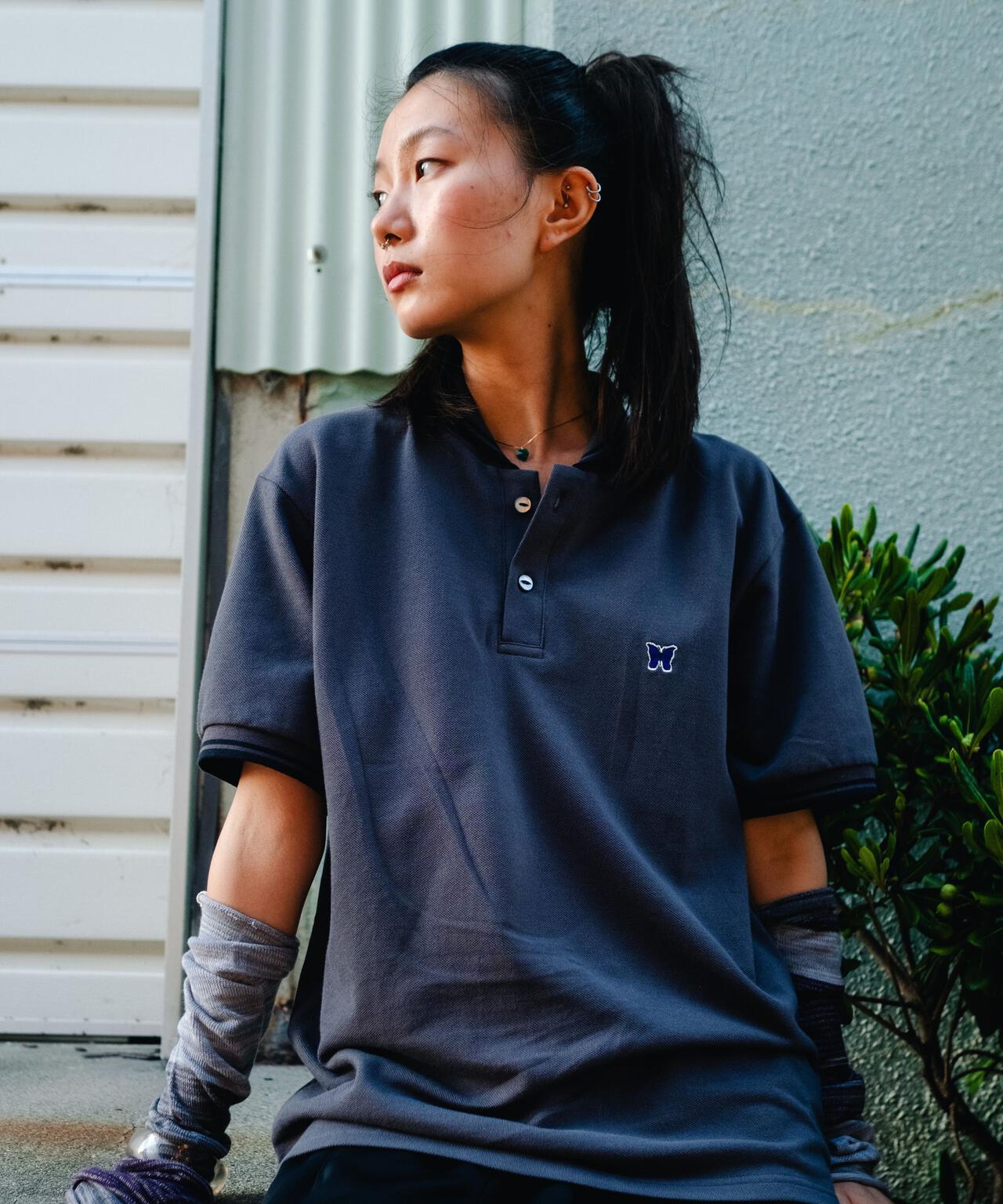 Needles/ニードルズ  別注Shawl Collar S/S Polo - Cotton Pique