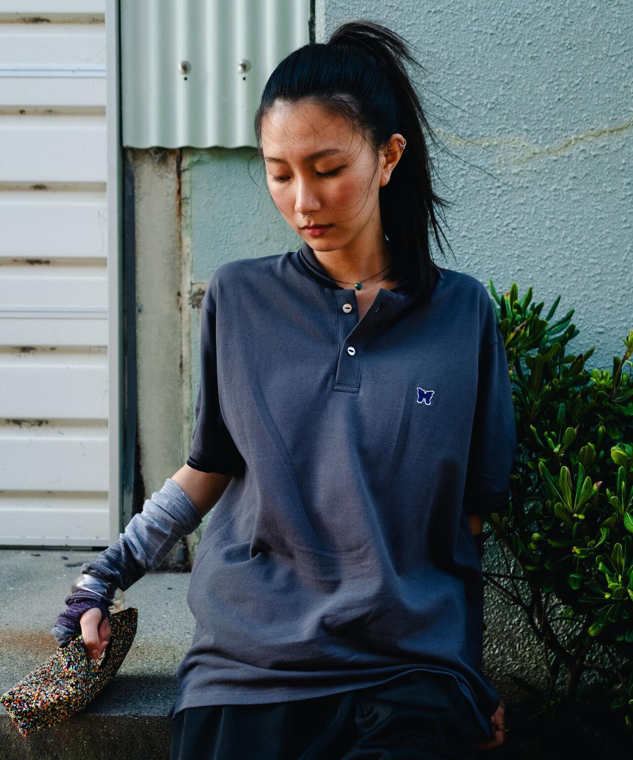 Needles/ニードルズ  別注Shawl Collar S/S Polo - Cotton Pique