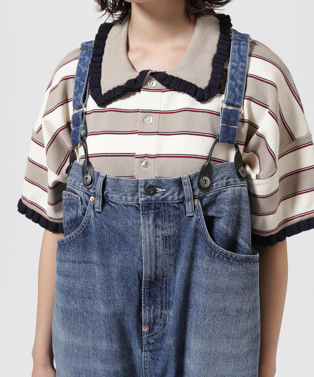 RHODOLIRION/ロドリリオン　5Pockets Suspender Pant-Denim
