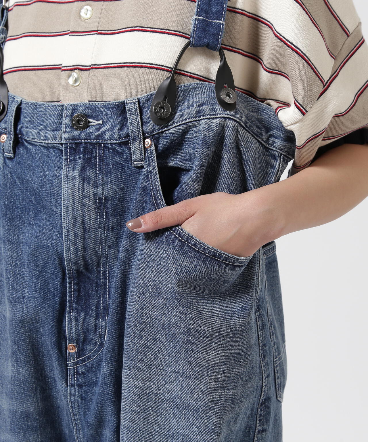 RHODOLIRION/ロドリリオン　5Pockets Suspender Pant-Denim
