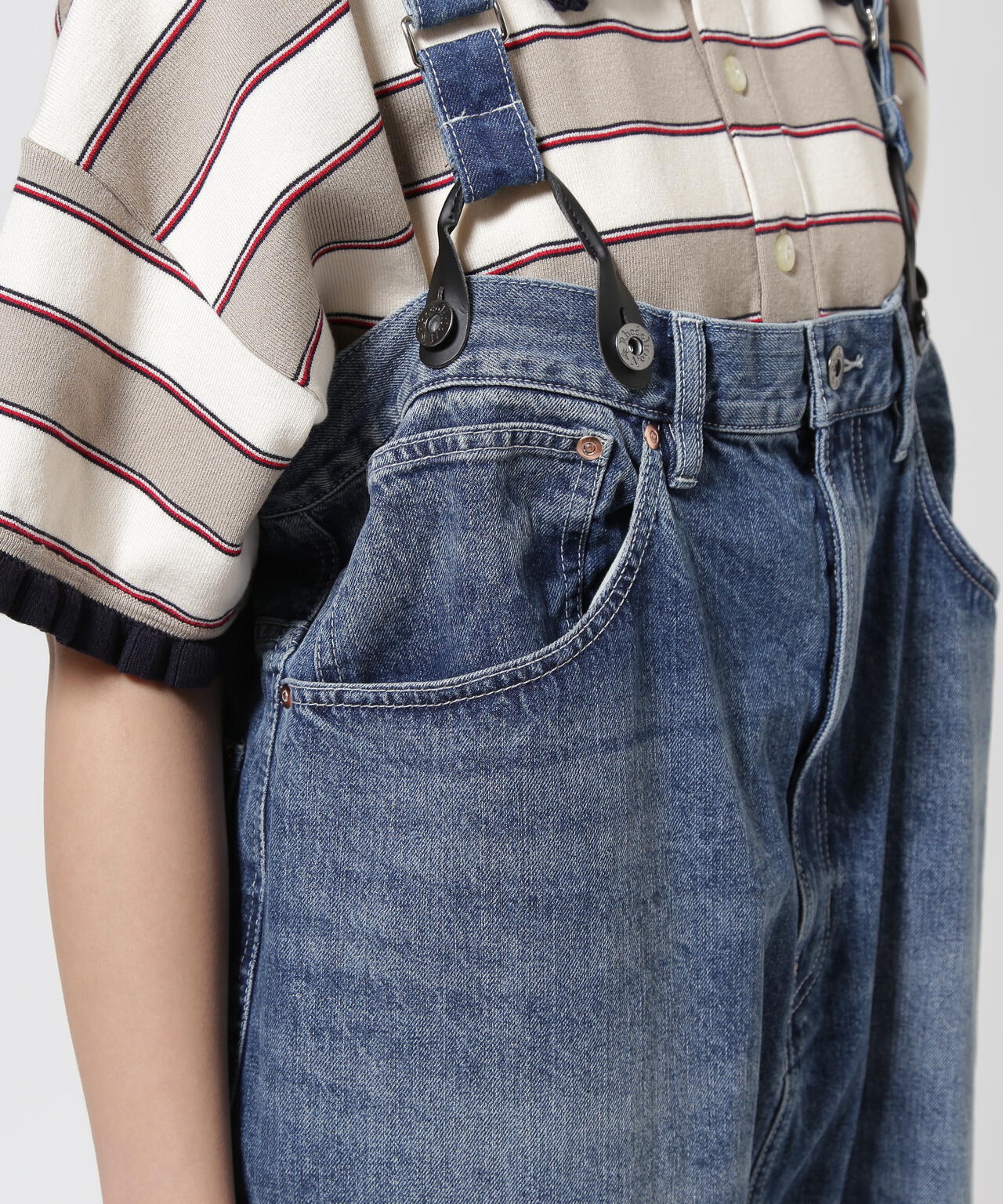 RHODOLIRION/ロドリリオン　5Pockets Suspender Pant-Denim