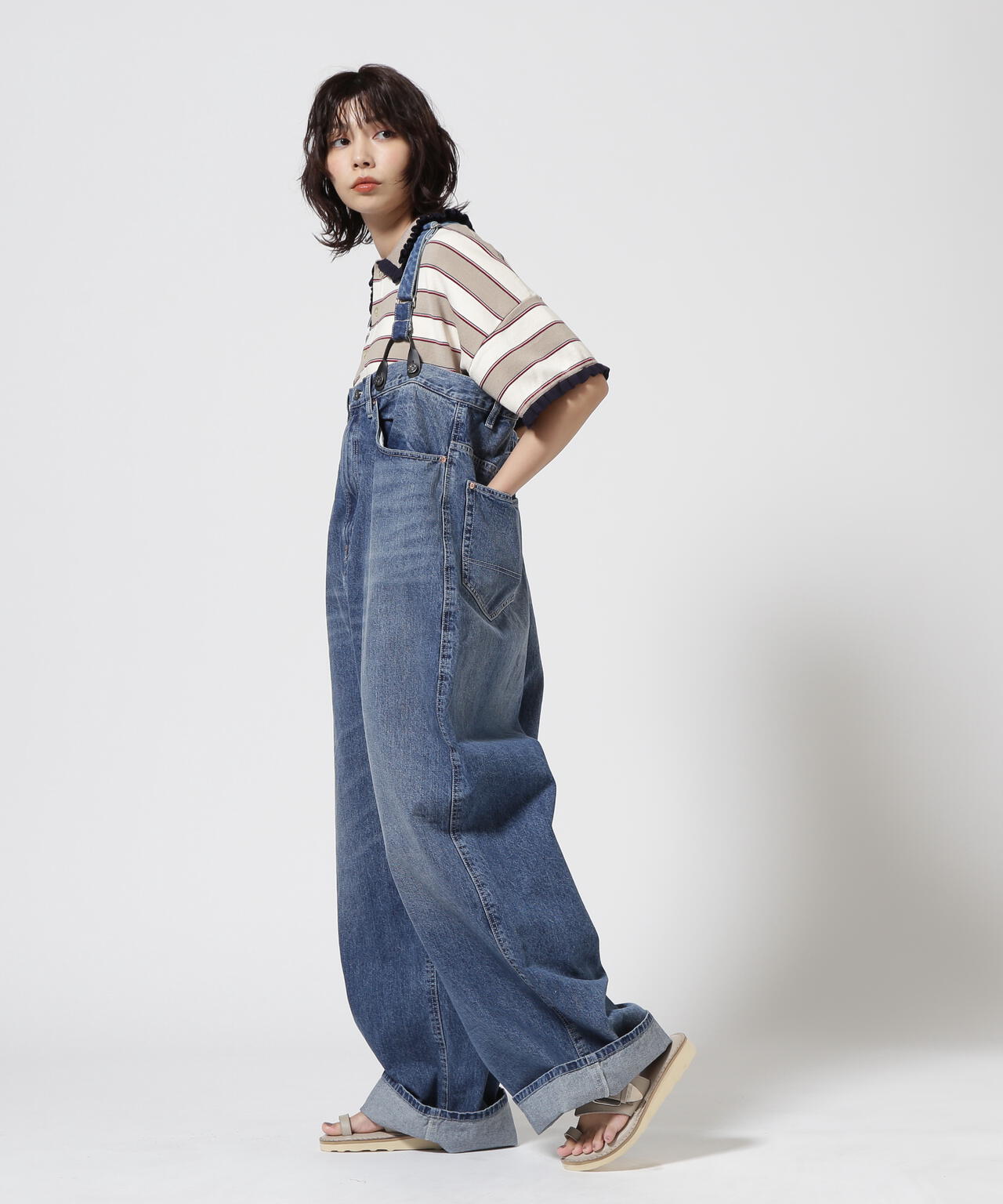 RHODOLIRION/ロドリリオン　5Pockets Suspender Pant-Denim