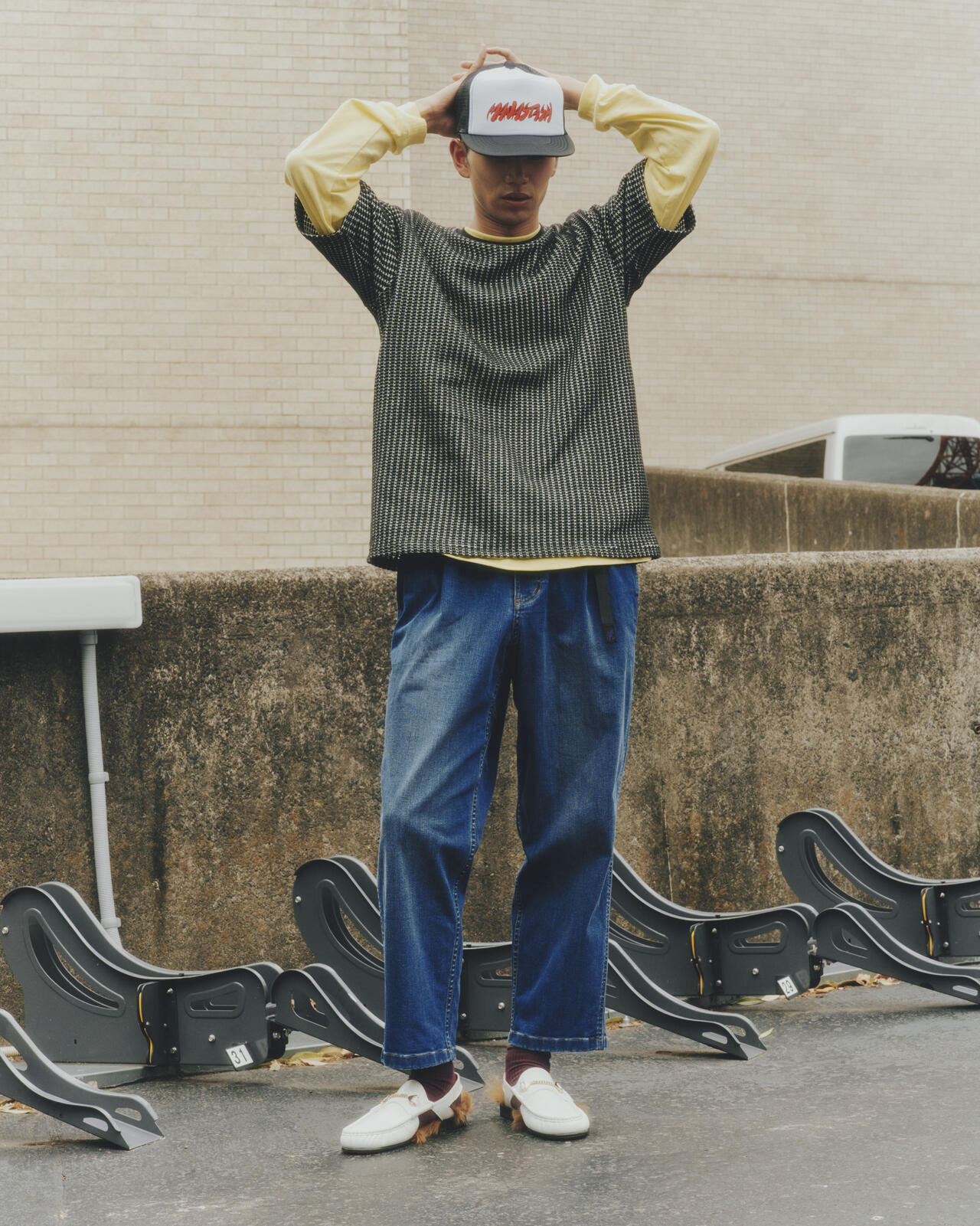 GRAMICCI×BEAVER/グラミチ×ビーバー　別注TUCK TAPERD DENIM PANT