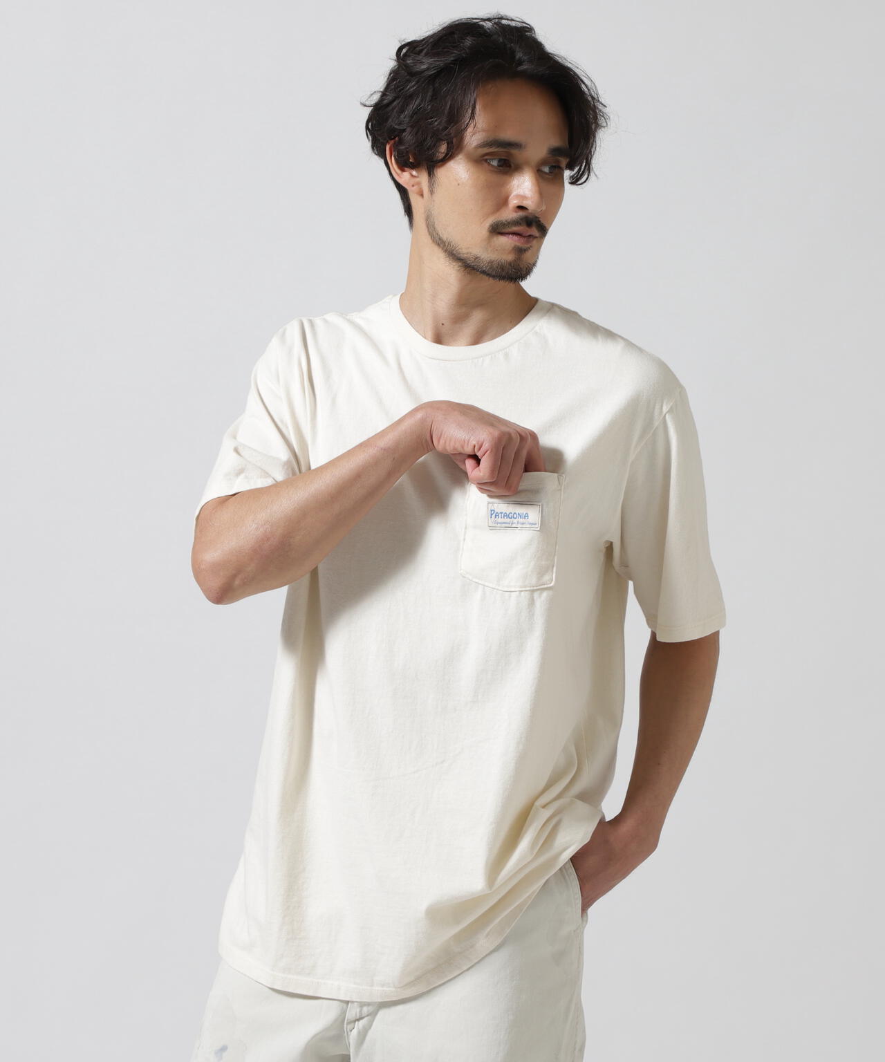 Patagonia/パタゴニア メンズ・ウォーター・ピープル・オーガニック・ポケット・Tシャツ