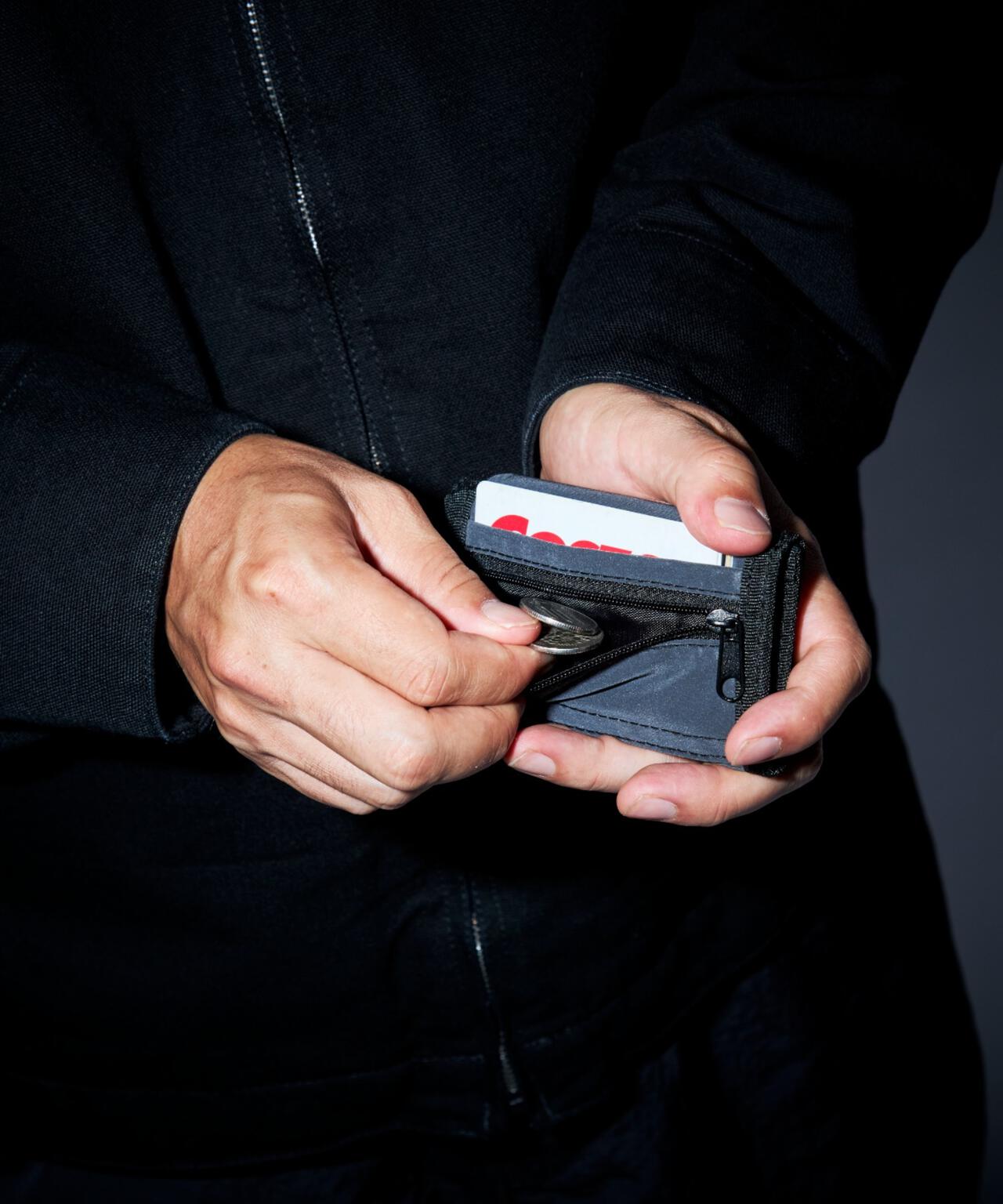 PACKING/パッキング　BLACK REFLECTIVE WALLET