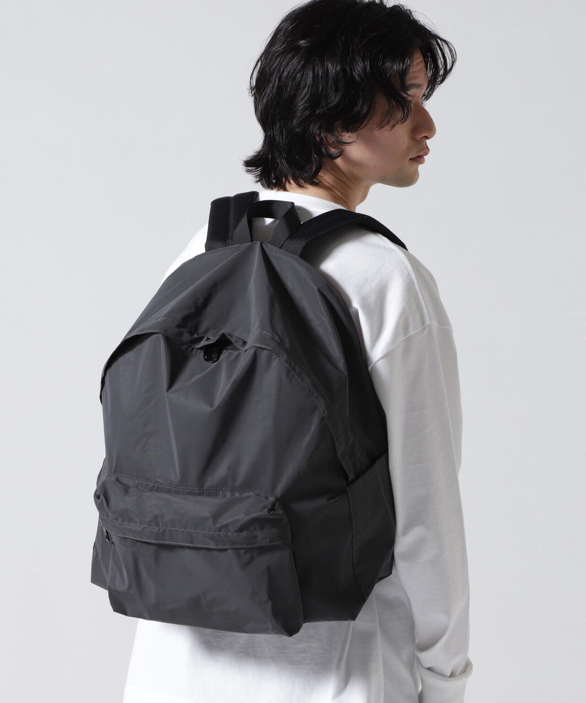 PACKING/パッキング　BLACK REFLECTIVE BACKPACK