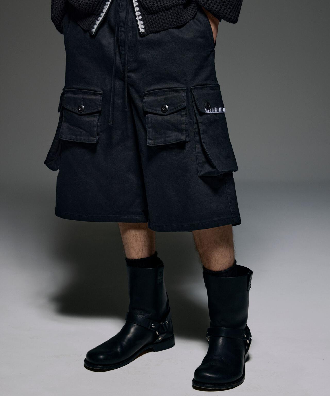 B omnivore/ビーオムニボー　HAND STITCH CARGO SHORTS