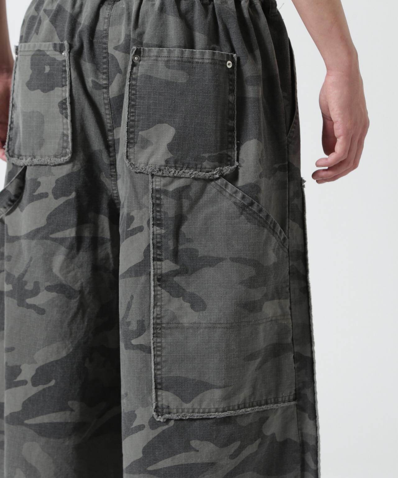 B omnivore/ビーオムニボー　W KNEE SHORTS RIP STOP ダブルニーショーツリップストップ