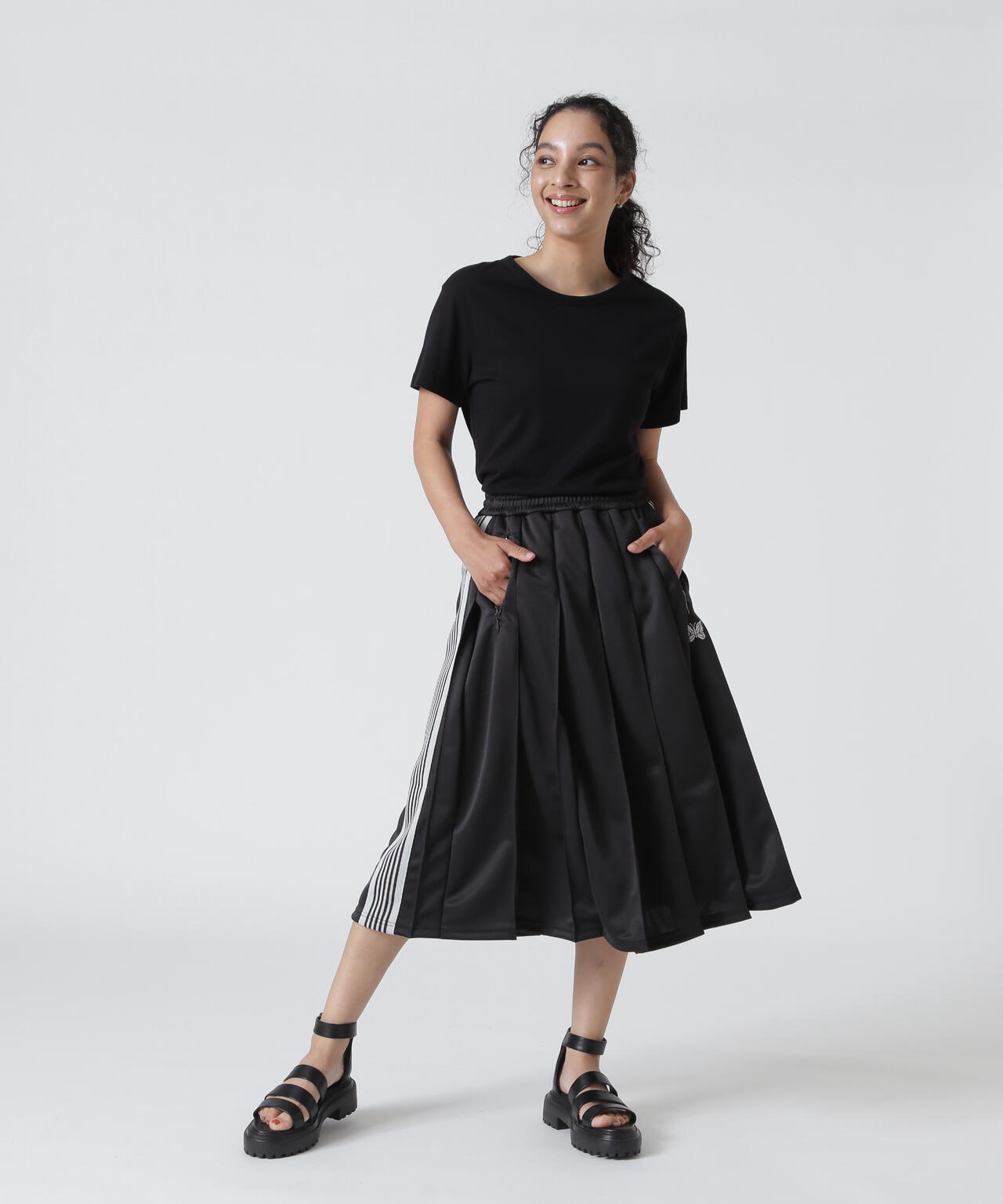 Needles/ニードルズ　Pleated Track Skirt - Poly Smooth