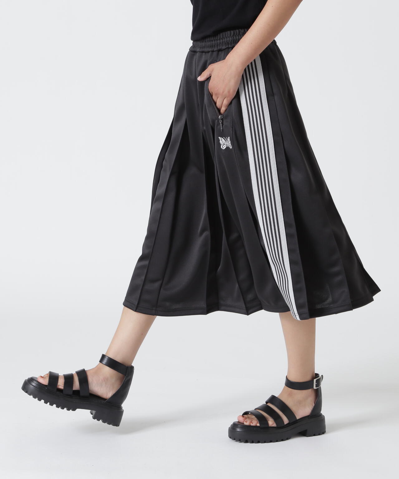Needles/ニードルズ　Pleated Track Skirt - Poly Smooth