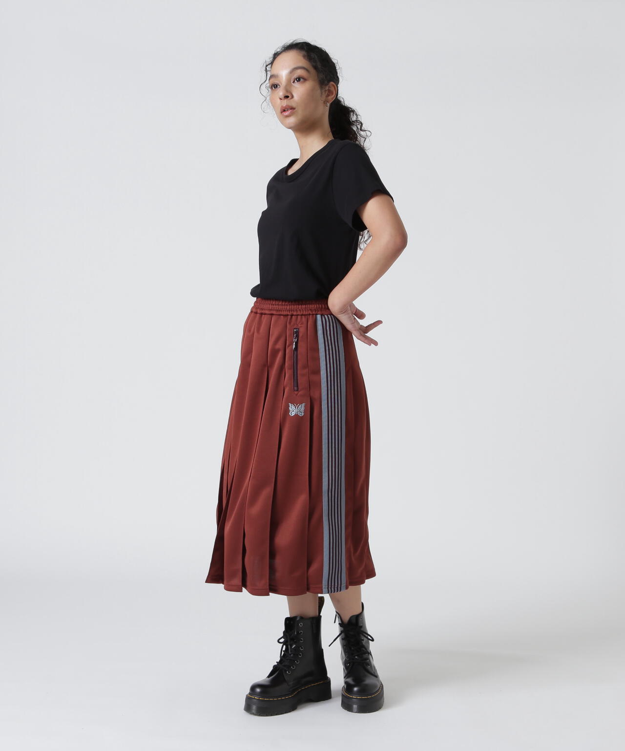 Needles/ニードルズ　Pleated Track Skirt - Poly Smooth