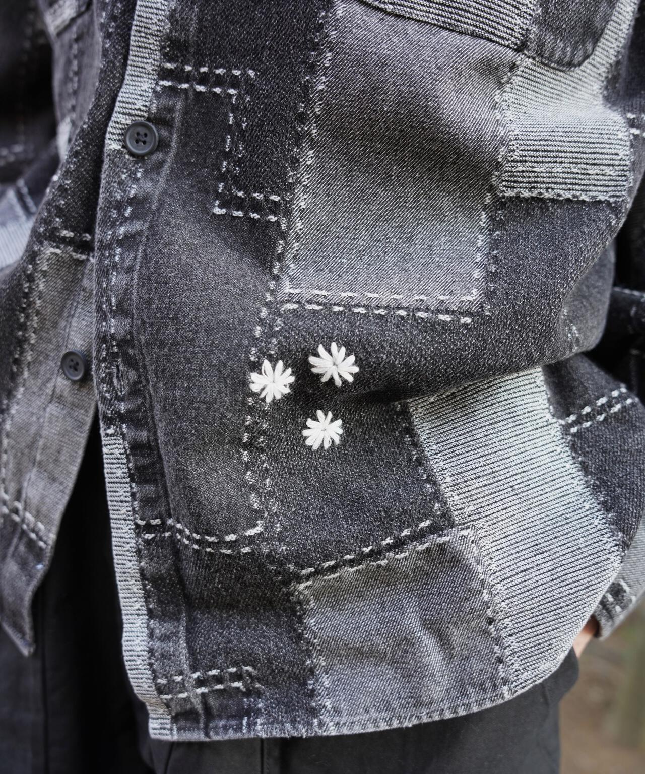 B omnivore/ビーオムニボー　PATCHWORK DENIM SHIRT