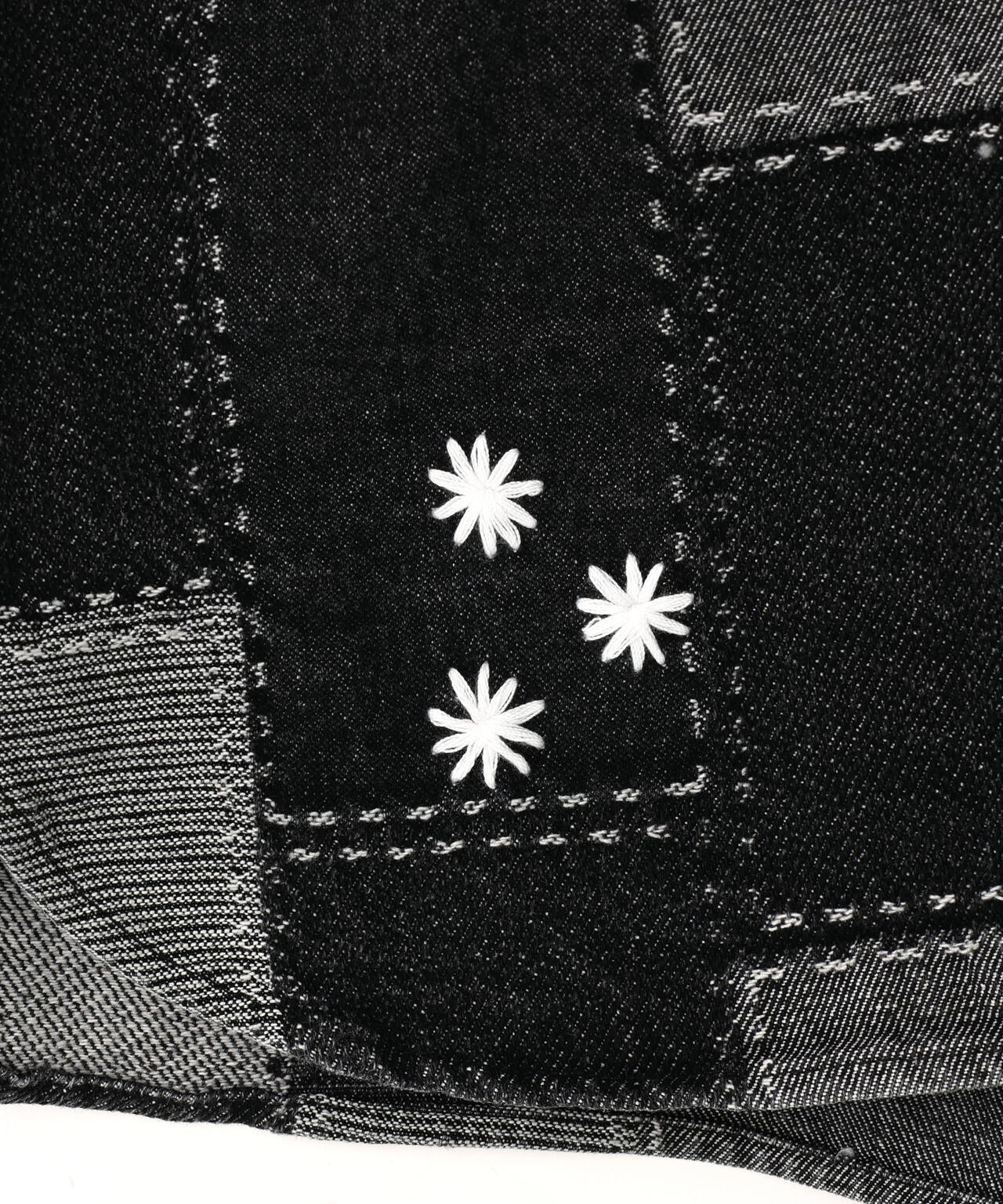 B omnivore/ビーオムニボー　PATCHWORK DENIM SHIRT