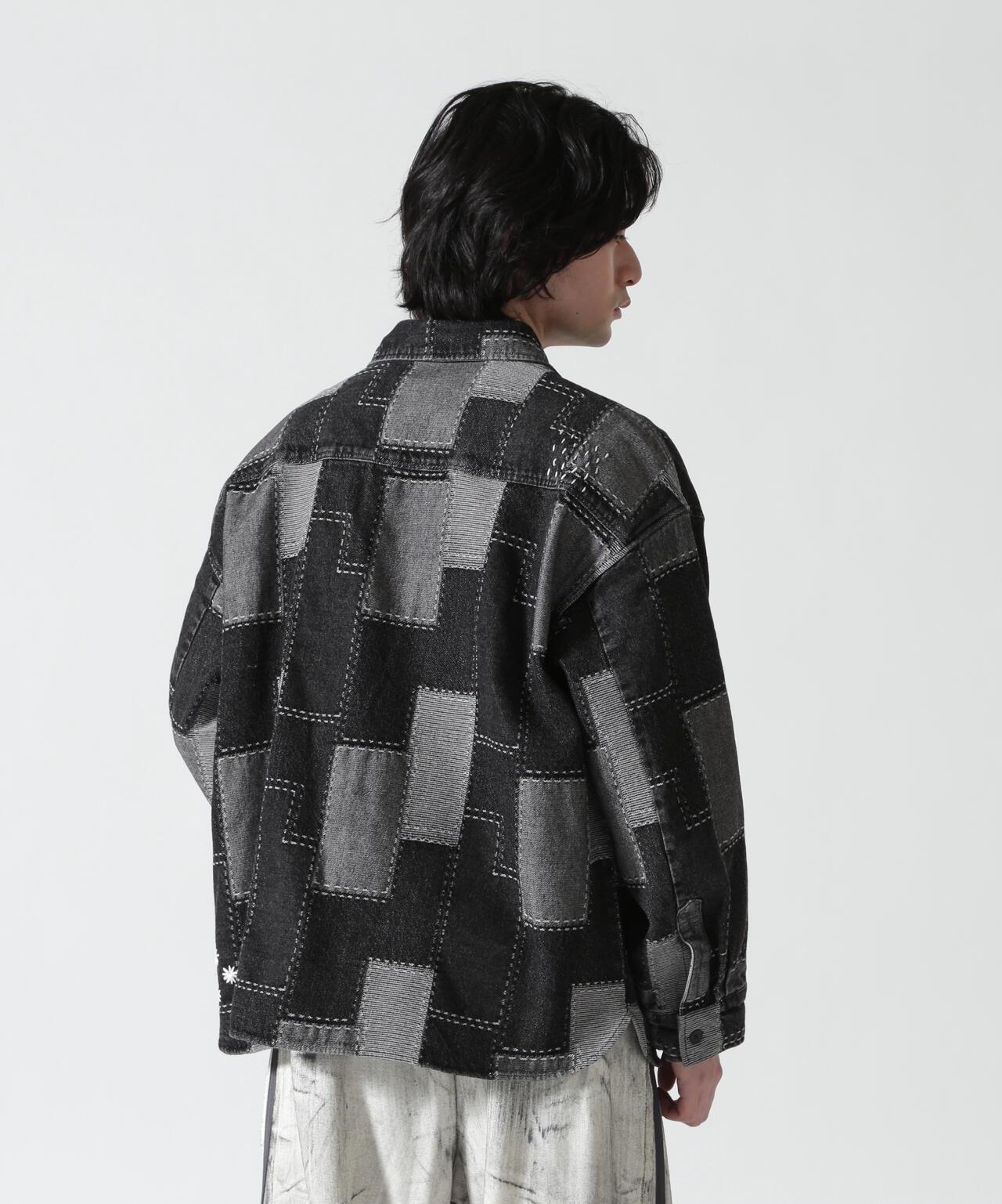 B omnivore/ビーオムニボー　PATCHWORK DENIM SHIRT
